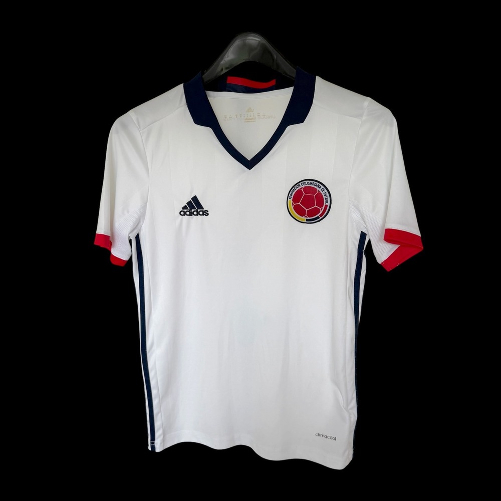 Adidas Colombia Soccer Jersey‎ White Climacool National Team Shirt Small